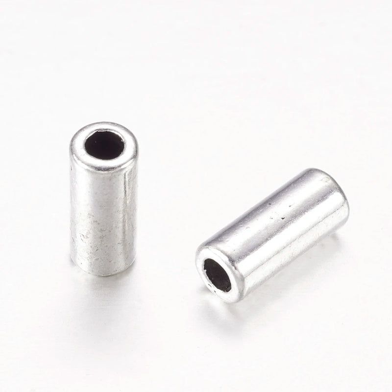 500pcs Tibetan Style Alloy Tube Beads Antique Silver for DIY Jewelry Making
