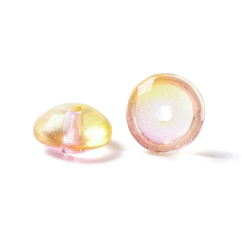 500pcs Transparent Glass Beads for DIY Jewelry Making 8.5x4.5mm