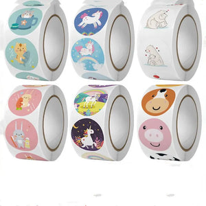 500pcs Unicorn Sticker Reward Animals for Kids School Teacher Supplies