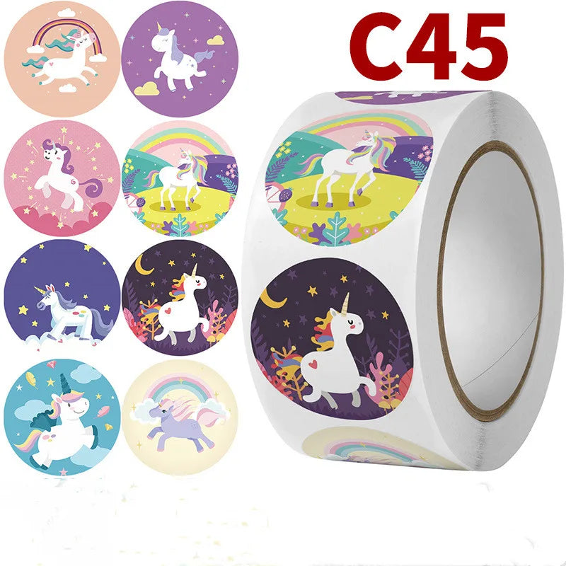 500pcs Unicorn Sticker Reward Animals for Kids School Teacher Supplies