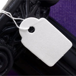 500pcs Tags With Strings Jewelry String Cord Tags Blank Label Display