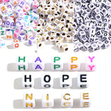 500pcs 6mm Mixed Letter Acrylic Beads for DIY Jewelry Making
