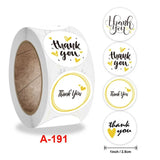 500 Yellow Heart Thank You Stickers for Scrapbooking