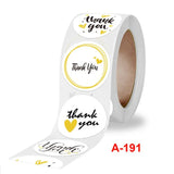 500 Yellow Heart Thank You Stickers for Scrapbooking
