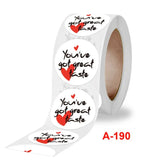 500 Yellow Heart Thank You Stickers for Scrapbooking