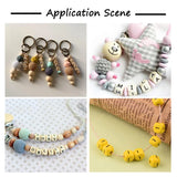 500pcs 10mm Wood Beads Colorful Alphabet Cube for DIY Jewelry Making