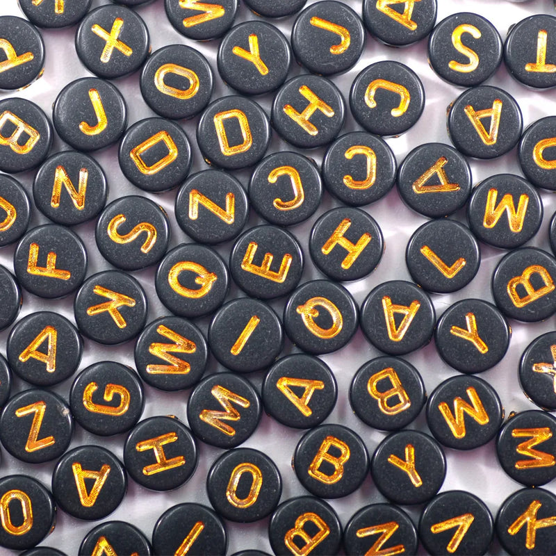 500pcs Alphabet Letters Beads Acrylic 4x7mm Spacer For Jewelry Making