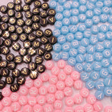 500pcs Alphabet Letters Beads Acrylic 4x7mm Spacer For Jewelry Making