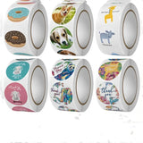 500pcs Donuts Shape Children Sticker Holiday Decoration Thank You Seal
