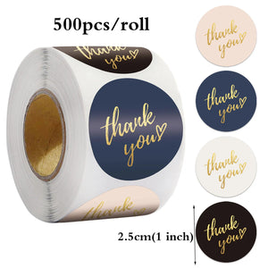 500 Pink Thank You Stickers for Envelope Sealing Wedding Gift Decor
