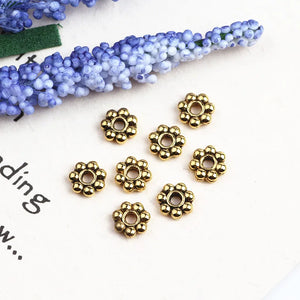 500pcs 5mm Antique Zinc Alloy Tibetan Spacers Beads For Charm Bracelets Necklace