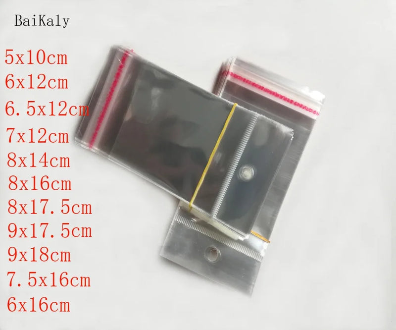 500pcs Clear Self Adhesive Seal Plastic Bags Resealable Cellophane OPP Bag