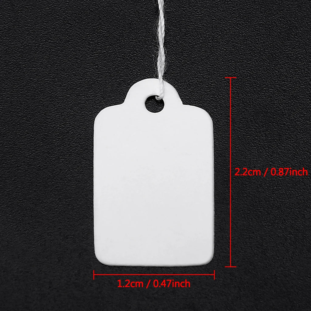 500pcs Jewelry Merchandise Tags String Display Label Paper Cards