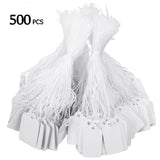 500pcs Jewelry Merchandise Tags String Display Label Paper Cards