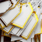500pcs Jewelry Display Label Tags String Tie Paper Cards