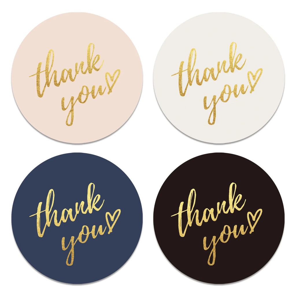 500pcs Thank You Round Stickers for Gift Box Decoration DIY