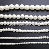 500pcs Vintage Plastic Ivory/Pearl Beads (4-16mm) Flapper Style Necklace