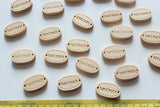500pcs Signature Wood Wooden Buttons Beads 18mm Unvarnished Selected