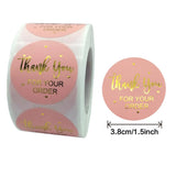 500pcs Foil Thank You Stickers for DIY Jewelry Gift Card Box