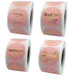500pcs Foil Thank You Stickers for DIY Jewelry Gift Card Box