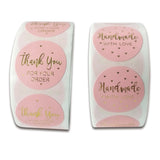 500pcs Foil Thank You Stickers for DIY Jewelry Gift Card Box