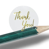 500pcs 1in Clear Thank Stickers Roll Wedding Envelope Seal Label Stickers
