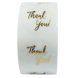 500pcs 1in Clear Thank Stickers Roll Wedding Envelope Seal Label Stickers