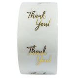 500pcs 1in Clear Thank Stickers Roll Wedding Envelope Seal Label Stickers