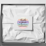 500pcs 1" Rainbow Laser Thank You Sticker Adhesive Labels for Small Business