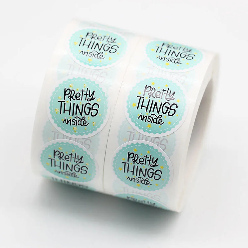 500pcs Round Thank You Stickers Pretty Things Inside Decoration