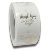 500pcs Thank you Stickers Round Clear Roll for Wedding Envelope Seal Label