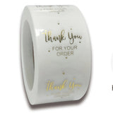 500pcs Thank you Stickers Round Clear Roll for Wedding Envelope Seal Label