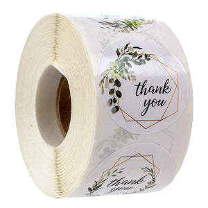 500pcs Greenery Frames Thank You Stickers Wedding Party Envelope Decoration