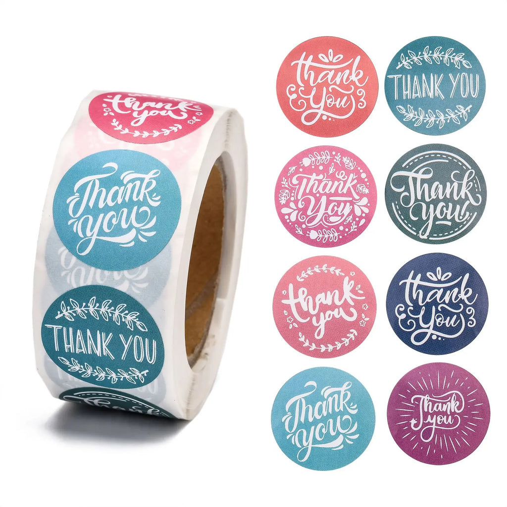 500pcs Thank You Stickers Gift Sealing Labels DIY Scrapbook Birthday Party Decor