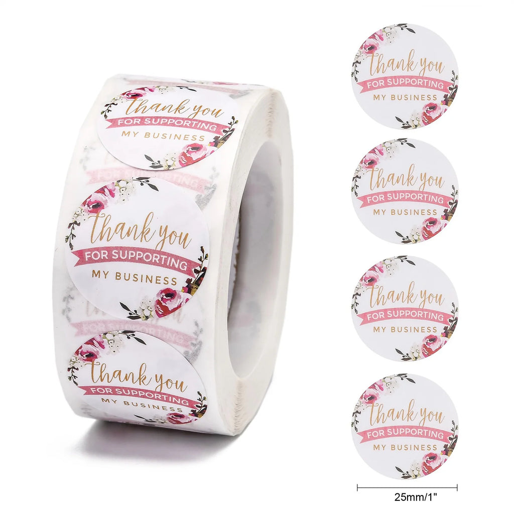 500pcs Thank You Stickers Gift Sealing Labels DIY Scrapbook Birthday Party Decor
