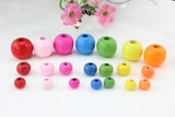 500pcs Natural Wood Round Beads Mixed Colors and Size for Jewelry Making
