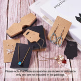 500pcs Earrings Necklace Display Cards with Plastic Ear Nuts and Cellophane Bags