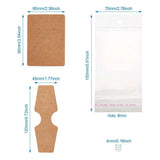 500pcs Earrings Necklace Display Cards with Plastic Ear Nuts and Cellophane Bags