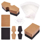 500pcs Earrings Necklace Display Cards with Plastic Ear Nuts and Cellophane Bags