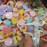 500pcs 10-20mm DIY Resin Cartoon Animal Rabbit Bear Flat Cabochon