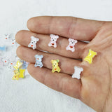500pcs 10mm Heart Bear Half Beads for Jewelry Making