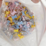 500pcs 10mm Heart Bear Half Beads for Jewelry Making