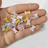 500pcs 10mm Heart Bear Half Beads for Jewelry Making