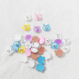 500 Small Bear Half Beads for DIY Jewelry Making