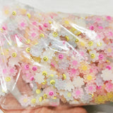 500pcs 12mm Sunflower Smile Face Half Beads Sticker DIY Jewelry Making