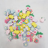 500pcs DIY Sunflowers Resin Sticker Beads for Scrapbook Jewelry Making