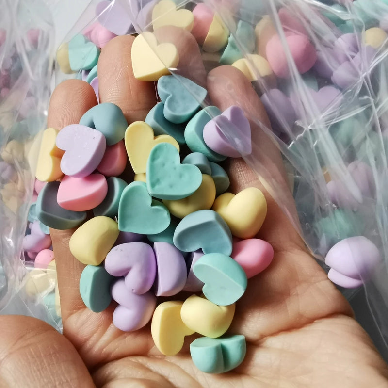 500pcs DIY Acrylic Beads Heart Sticker for Jewelry Making 2022