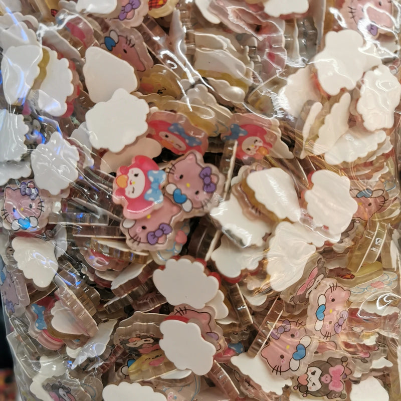 500pcs DIY Resin Cartoon Animal Sticker Flat Cabochon