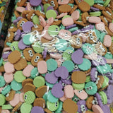 500pcs 15-20mm Resin Jelly Rabbit Biscuits Sticker Beads