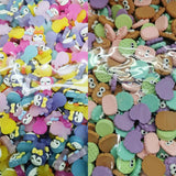 500pcs 15-20mm Resin Jelly Rabbit Biscuits Sticker Beads